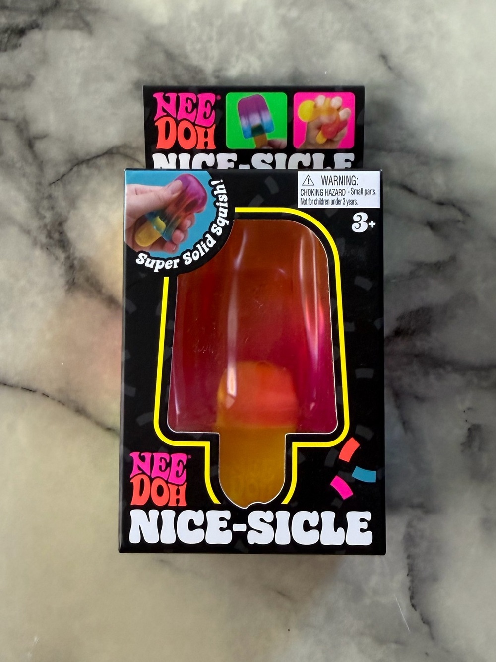 NeeDoh Nice-Sicle Squishy Popsicle Toy Pink Yellow Ombré Schylling